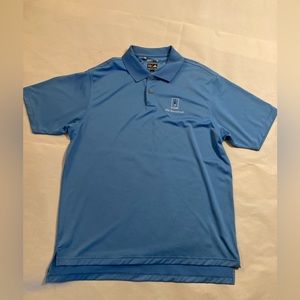 Blue golf shirt